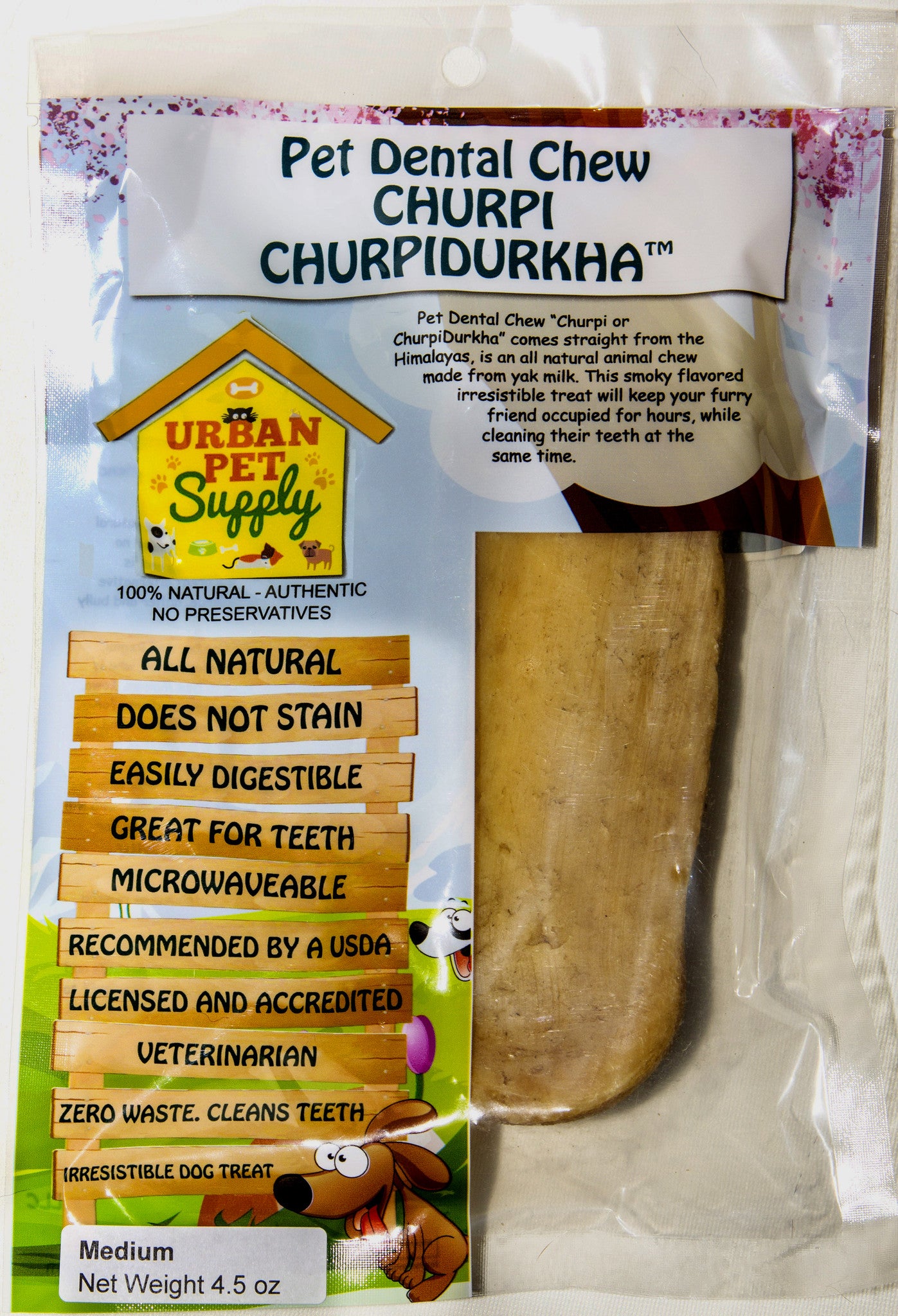 Pet Dental Chew - ChurpiDurkha - Medium (4.5 oz)